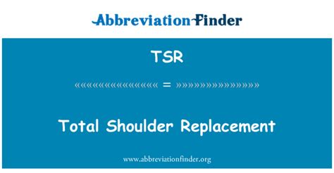 Tsr Definición Reemplazo Total Del Hombro Total Shoulder Replacement