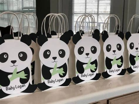 Panda Bear Set Of 10 Baby Shower Birthday Party Favors Bags