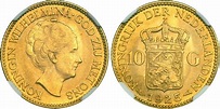 Dutch 10 Guilder coins