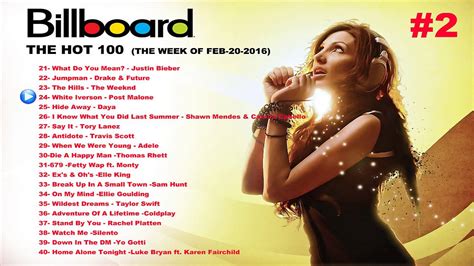 Top 20 Songs Of The Week February 20 2016 Top 100 Billboard Part 2