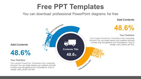 Download Symmetry Donut Chart Brain Powerpoint Infographic Template