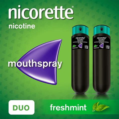 nicorette quickmist mouth spray 1 mg spray duo nicotine spray freshmint at rs 4950 pack