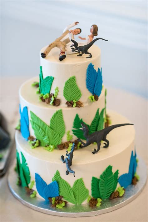Jurassic Park Wedding Raptor Attack Cake Photo Credit To John Bosley