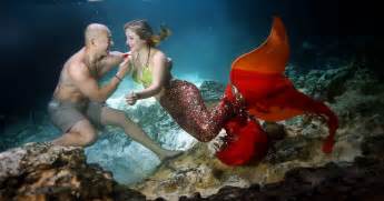 Mermaid Engagement Photos Underwater