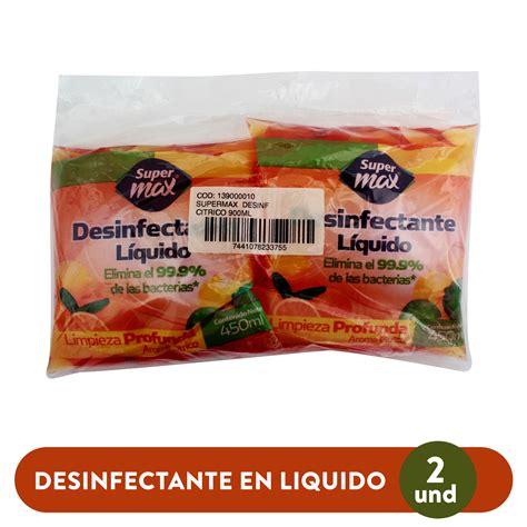 Comprar 2pack Desinfectante Supermax Citrico 450ml Walmart Guatemala