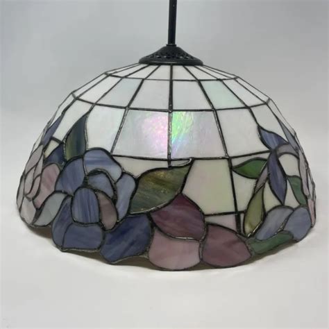 Tiffany Style Stained Slag Glass Hanging Ceiling Light Fixture Working