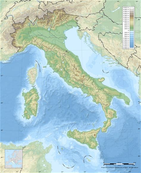 Large Detailed Physical Map Of Italy Italy Large Detailed Physical Map Images And Photos Finder