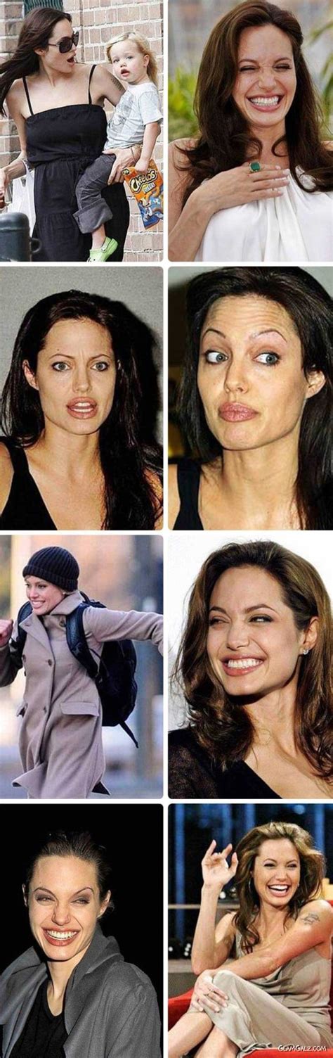 Different Expressions Of Angelina Jolie