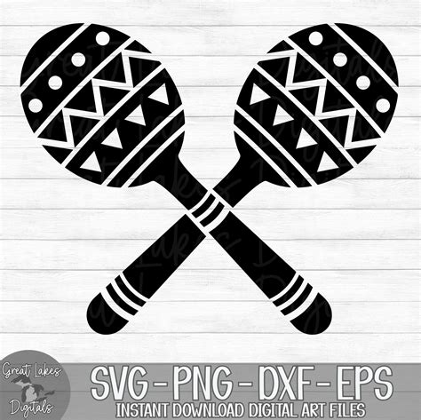 Maracas Instant Digital Download Svg Png Dxf And Eps Etsy Canada
