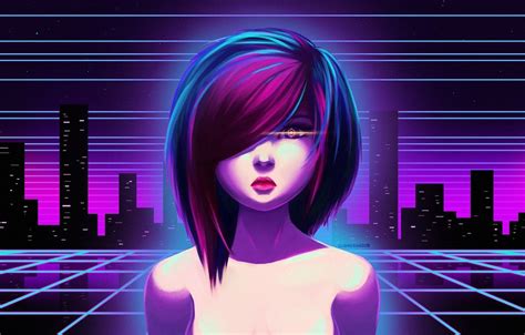 Retro Wave Anime Girl Wallpapers Wallpaper Cave