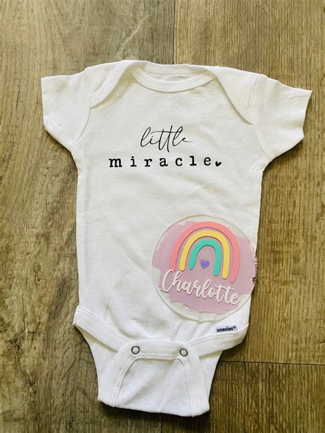 Little Miracle Onesie Rainbow Baby Newborn Onesies Etsy