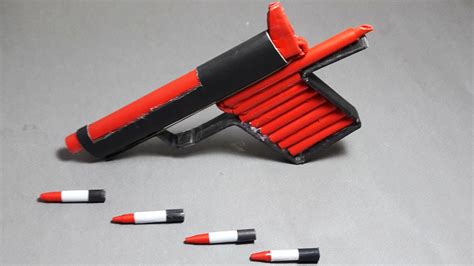 Paper gun that shoots paper bullets easy with trigger. | DIY | How to make a paper TIGER GUN that shoot paper ...