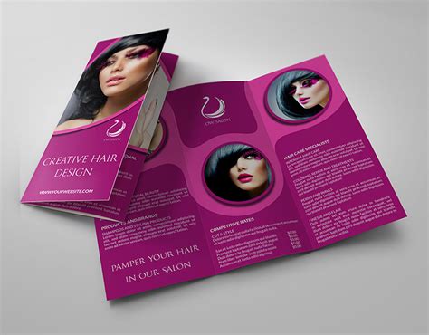 Hair Stylist And Salon Tri Fold Brochure Vol2 On Behance