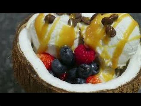 How To Make Coconut Ice Cream No Machine Required Youtube