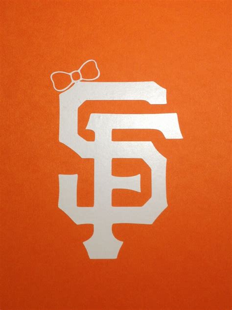 San Francisco Giants Sf Logo With Bow Vinyl Decal Large Etsy