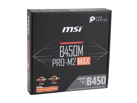 Msi Pro B450m Pro M2 Max Am4 Micro Atx Amd Motherboard