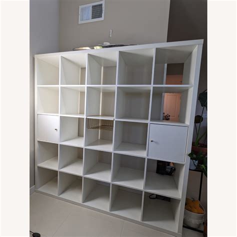 Ikea Kallax 5x5 Cube Shelf With Doors Aptdeco