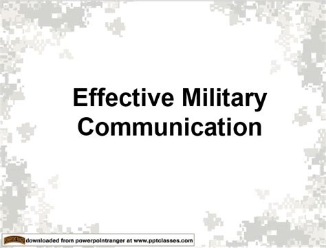 Effective Military Communication Version Ii Powerpoint Ranger Pre