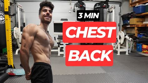3 Min Chest And Back Workout Pro Garage Gym Youtube