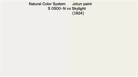 Natural Color System S 0500 N Vs Jotun Paint Skylight 1624 Side By