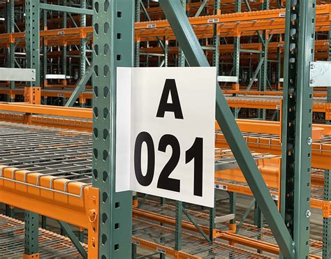 Aisle Signs For Warehouse Pallet Rack And Shelf Numbering