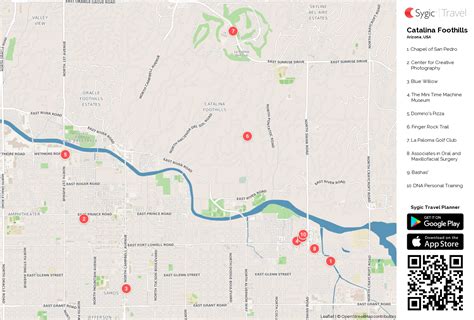 Catalina Foothills Printable Tourist Map Sygic Travel