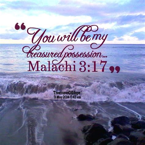 You Will Be My Treasured Possessions Malachi 317 Book Of Malachi