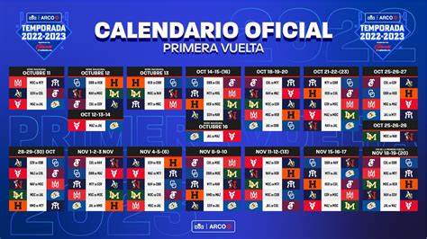 Este Es El Calendario Oficial De La Temporada 2022 2023 Presentada Por