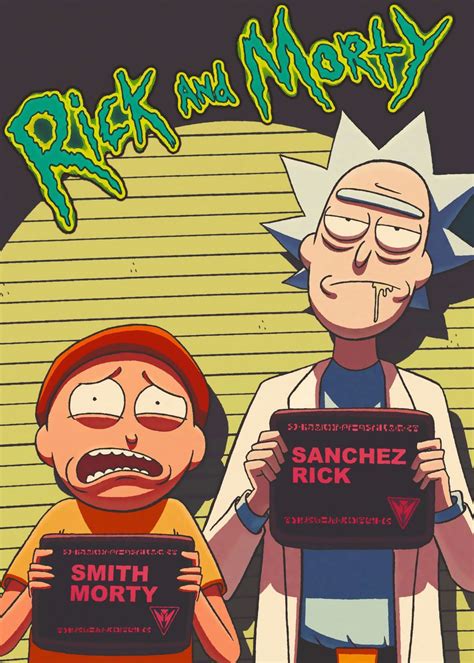 Rick And Morty Most Wanted Metal Poster Print Unikorn Displate In
