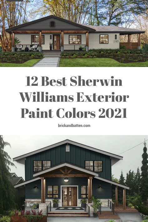 12 Best Sherwin Williams Exterior Paint Colors 2021 Brickandbatten