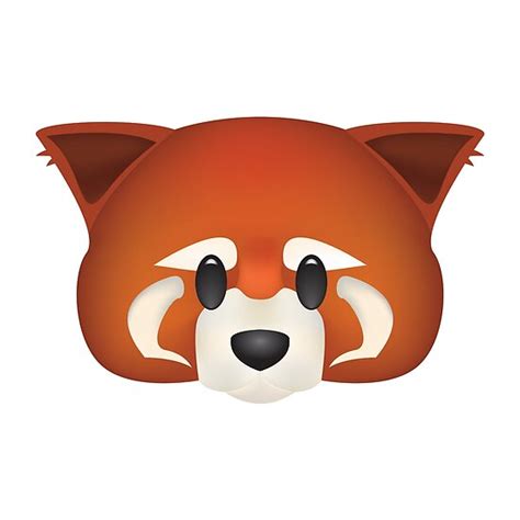 Red Panda Emoji Posters By Linearstudios Redbubble