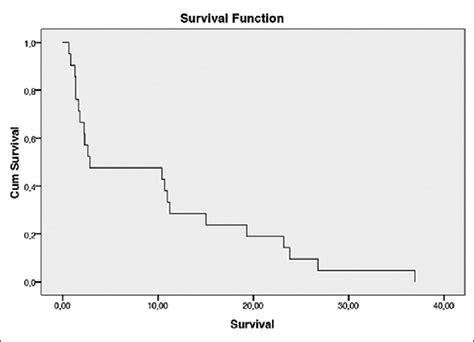 Survival Curve Using Kaplan Meier Method Download Scientific Diagram