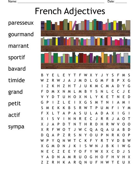Word Search Puzzle Maker French Paperspsado