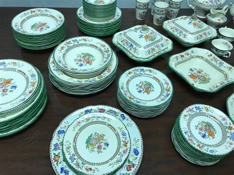 Spode And Copeland England Chinese Rose China Serving For 12 Plus Wake