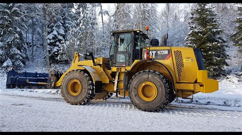 Cat 972m Xe Wheel Loaders Plowing Snow 4meter Drivex 4k Youtube