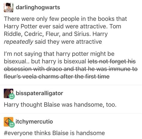 Harry Potter Hogwarts Headcanons Blaise Zabini Cedric Diggory Fleur