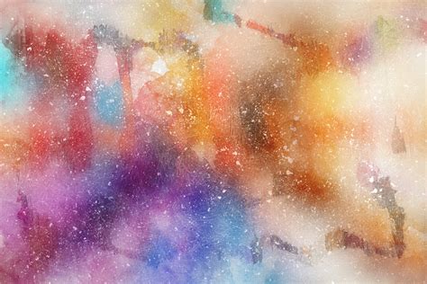 Multicolored Abstract Painting Stains Shine Paint Hd Wallpaper