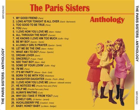 The Paris Sisters Anthology Girl Groups Of The Sixties