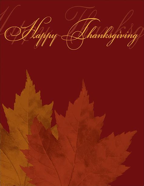 Thanksgiving Dual Leaf Thanksgiving Cards From Cardsdirect