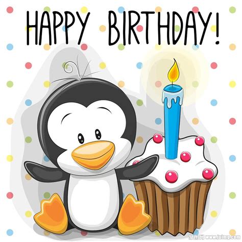 Pin By Mary Bui On Cute Cartoon Animals Happy Birthday Penguin