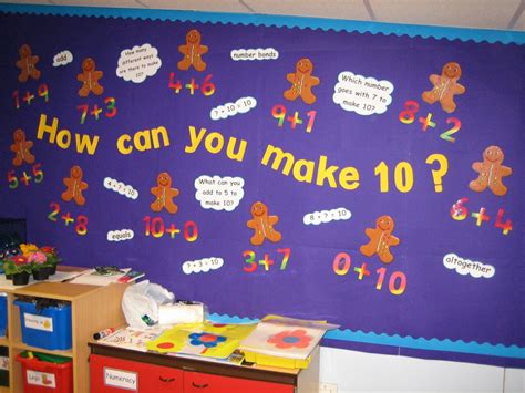 Early Years Numeracy Display Showing Number Bonds To 10 Numeracy