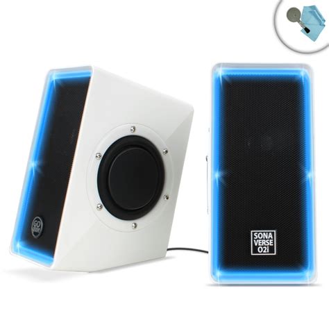 Gogroove Sonaverse O2i Usb Computer Speakers With Led Lights And Volume