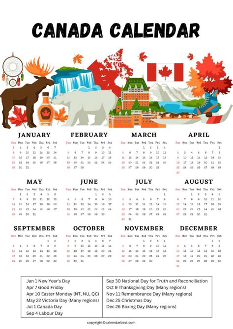 Canada Calendar 2023 With Holidays Free Printable Calendar 2023