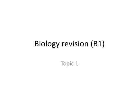 Ppt Biology Revision B1 Powerpoint Presentation Free Download Id
