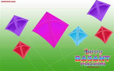 Happy Basant Panchami Colorful Kites