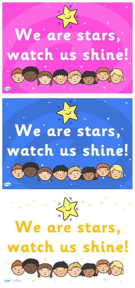 We Are Stars Watch Us Shine Display Posters Star Themed Classroom
