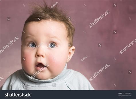 Baby Girl Chubby Cheeks Beautiful Facial Stock Photo 24851929