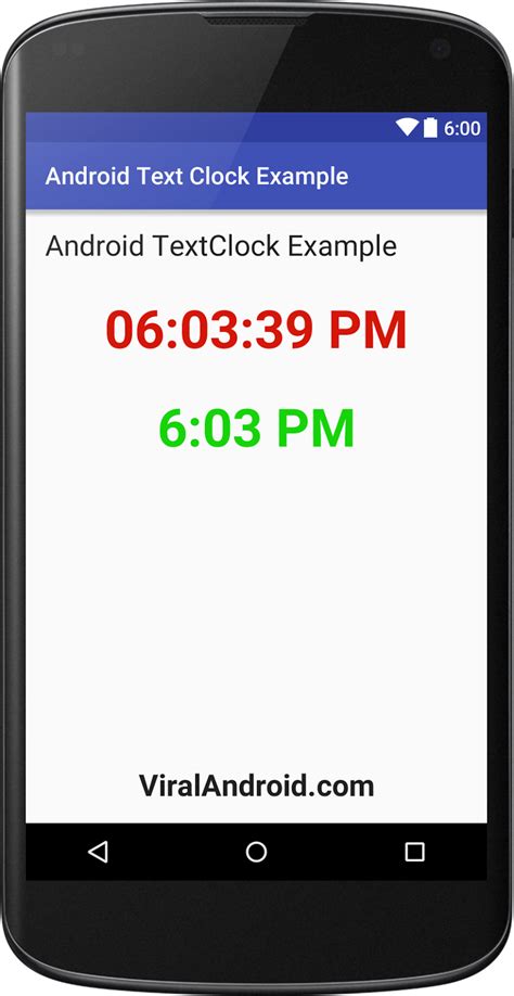 What is the text about? Display Current Time in Android using TextClock | Viral ...