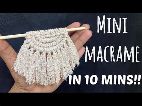 Mini Macrame Wall Hanging In Just Mins Semi Circle Easy Diy