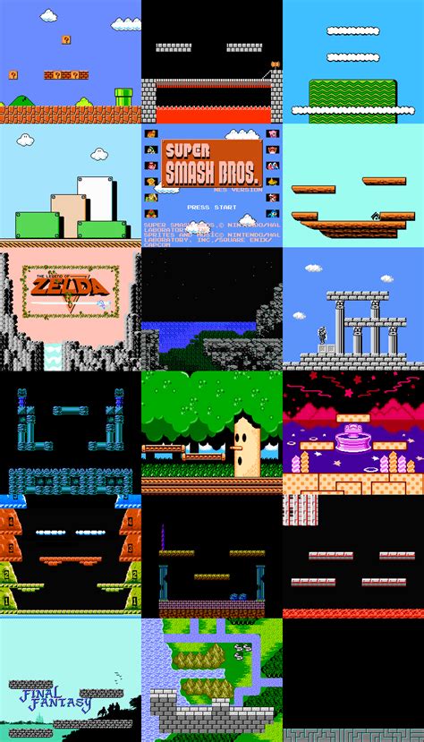 Super Smash Bros Nes Stages By Pyitoechito On Deviantart